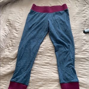 Navy and maroon leggings